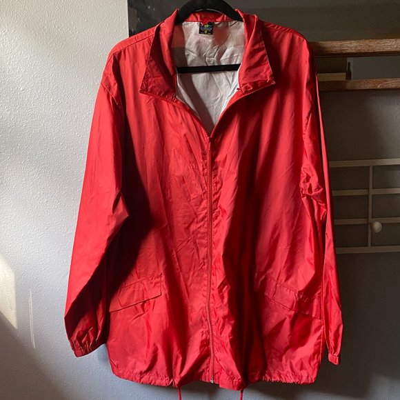 Robert Allan Sportswear Red Nylon Track Jacket - Picture 1 of 6